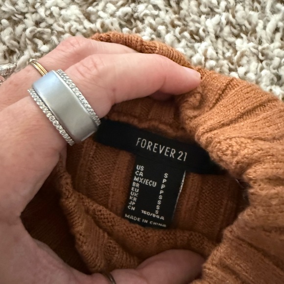 Brown Ribbed Knit Dress - Picture 2 of 2